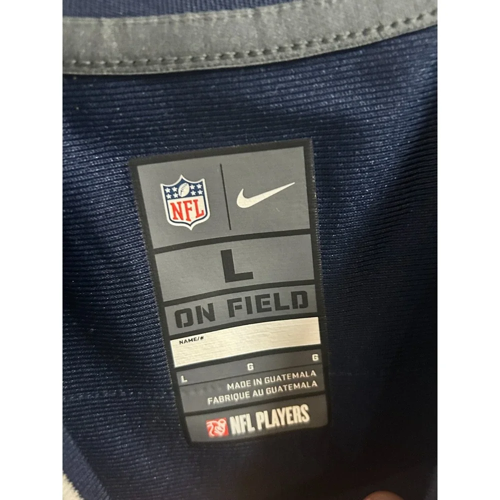 Men's Dallas Cowboys Dak Prescott #4 Nike Dri Fit On‎ Field Jersey Blue Size L
